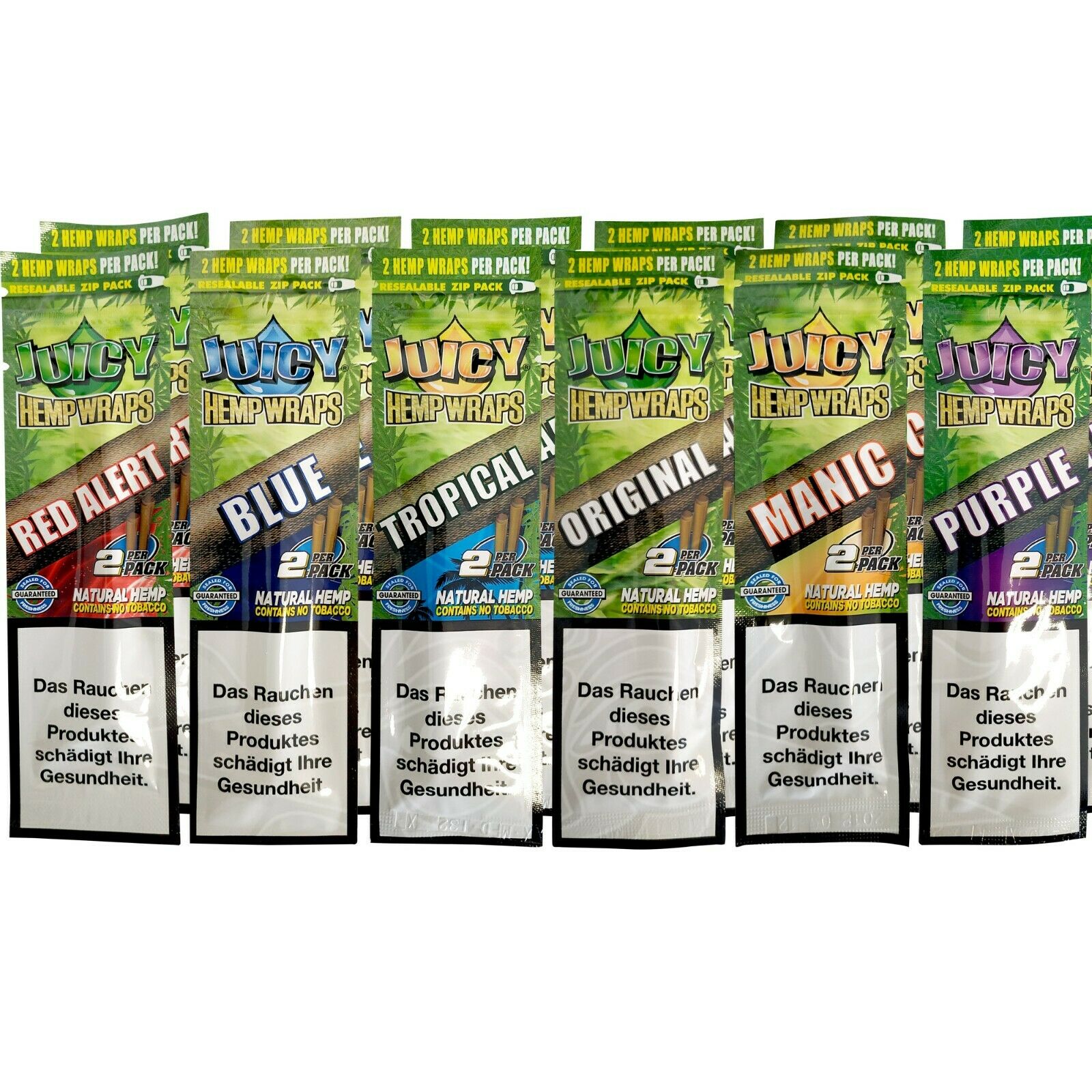 Juicy Jay Hemp Wraps Blunts Geschmack ohne Tabak aus Hanf